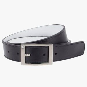 Nike Golf Black White Leather Reversible Belt Size L